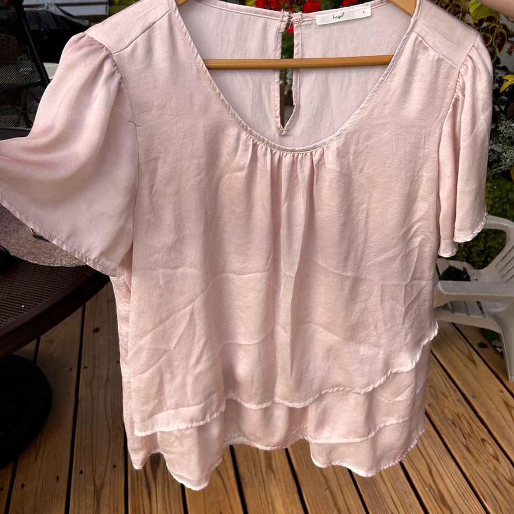 Hazel Light Pink Layered Blouse